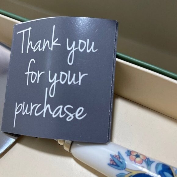 Spode Morris & Co. Strawberry Thief Cake Server In Gift Box Ceramic Handle & Sta - Picture 4 of 4